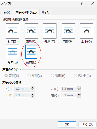 図の前面配置-2-1