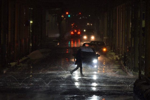 雨の道路