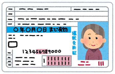 マイナンバーコード表面のイラスト