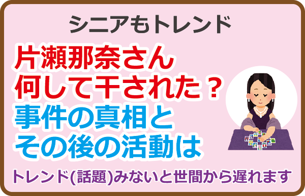 片瀬那奈さん何して干された？事件の真相とその後の活動は