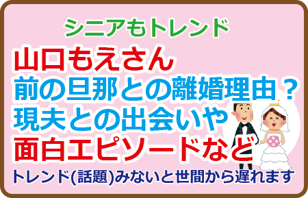 山口もえさん、前の旦那との離婚理由？現夫との出会いや面白エピソードなど