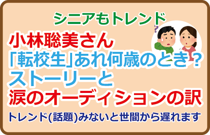 小林聡美さん転校生あれ何歳のとき?ストーリーと涙のオーディションの訳