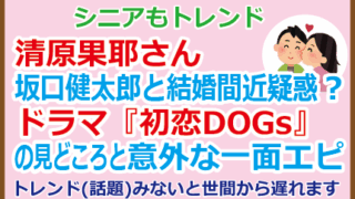 清原果耶さん坂口健太郎と結婚間近疑惑?ドラマ『初恋DOGs』の見どころと意外な一面エピ