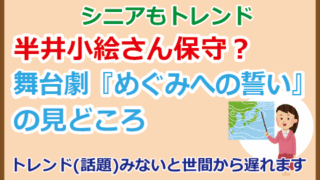 半井小絵さん保守?舞台劇『めぐみへの誓い』の見どころ