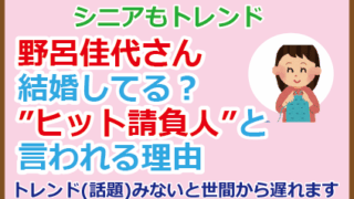 野呂佳代さん結婚してる？ヒット請負人”と言われる理由