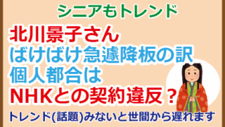 北川景子さんばけばけ急遽降板の訳、個人都合はNHKとの契約違反？