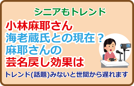 小林麻耶さん海老蔵氏との現在?麻耶さん芸名戻しの効果は