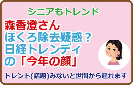 森香澄さんほくろ除去疑惑?日経トレンディの「今年の顔」