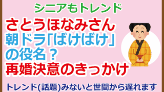 さとうほなみさん朝ドラ「ばけばけ」の役名？再婚決意のきっかけ