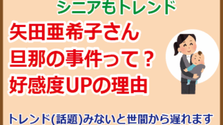 矢田亜希子さん旦那の事件って？好感度UPの理由
